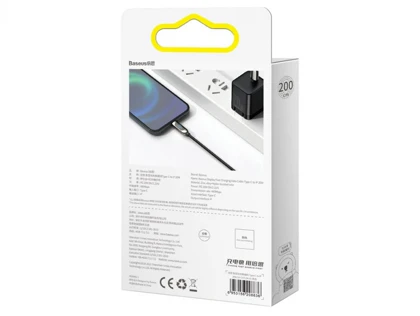 کابل شارژ لایتنینگ به تایپ سی 20 وات بیسوس Baseus Display Fast Charging Data Cable 2m CATLSK-A01