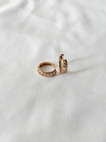 گوشواره حلقه‌ای طرح طلا