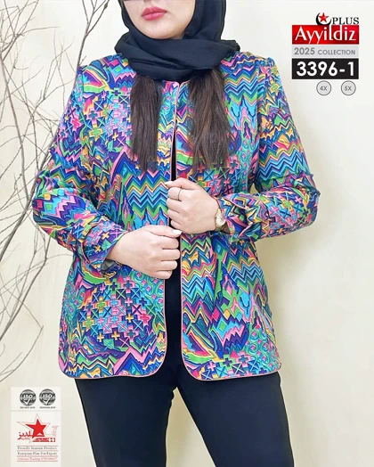کت مجلسی زنانه سایز بزرگ کد 3396
