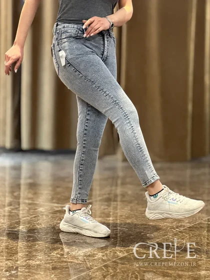 جین جذب دمپا چاک‌دار قد 90