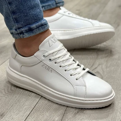 کفش مردانه رنگ سفید مدل زارا zara