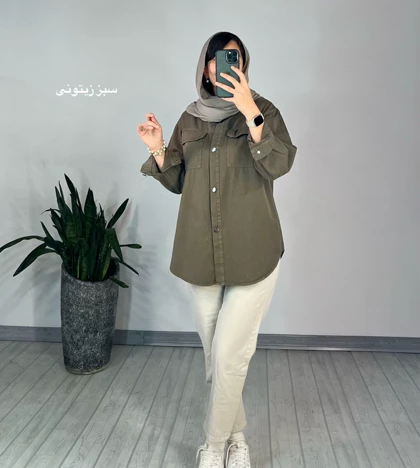 مانتو کتان گردو(ایراد دار)