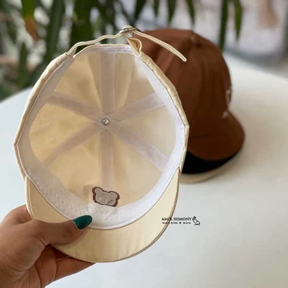 کلاه بیسبالی نوزادی کتان نقاب کوتاه