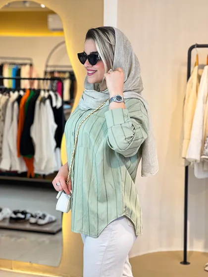شومیز سبز 30035