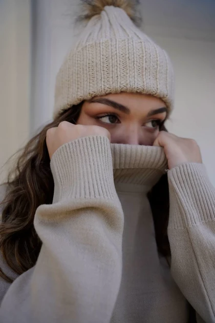 پلیور بافت یقه اسکی