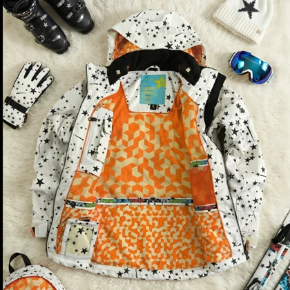 SIZE S-M کاپشن اسکی زنانه و دخترانه گورتکس حرفه ای اورجینال از برند معتبر FELICE کره جنوبی