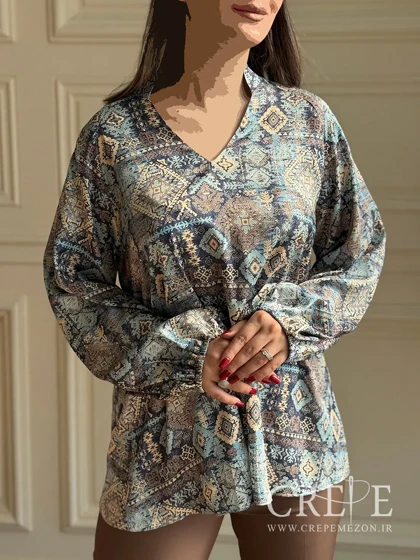 شومیز ساتن یقه هفت داگلاس