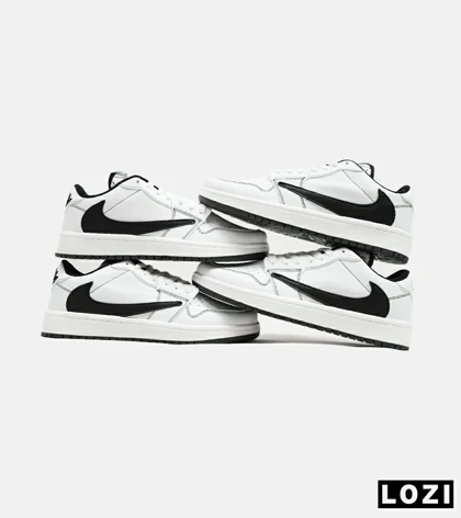 کفش کتانی مردانه سفید مشکی NIKE travis scott