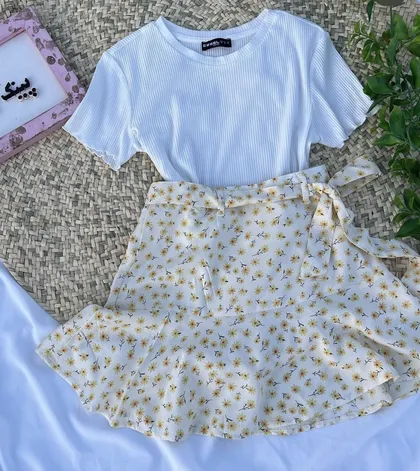 دامن بابونه زرد💛✨