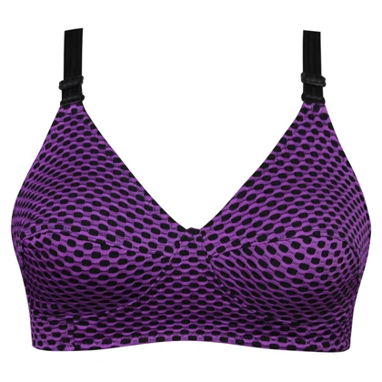 سوتین زنانه گلستان مدل بدون فنر حصیری بنفش کد 4651