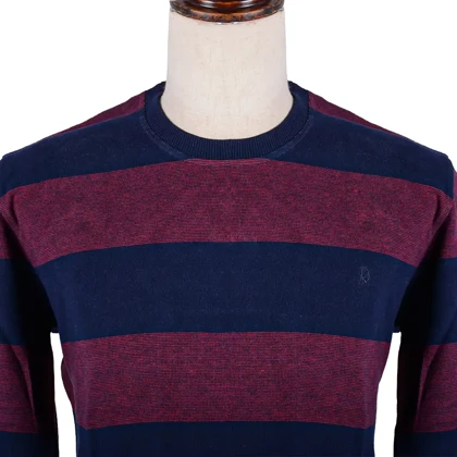 پلیور بافت راه راه دو رنگ مردانه