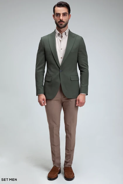 کت تک مردانه یقه بلیزر