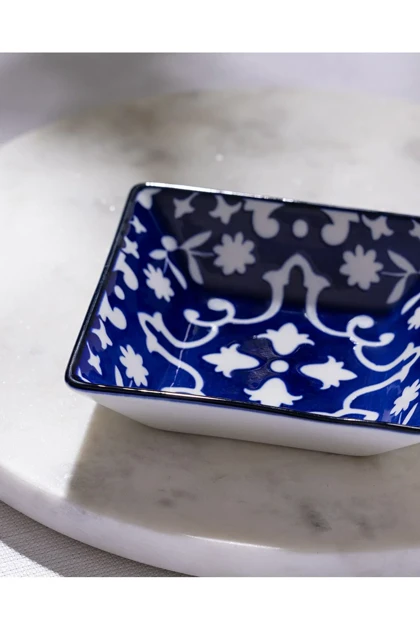بشقاب سرو Madame Coco مدل Reve Bleu Verve Bone China - چندرنگ