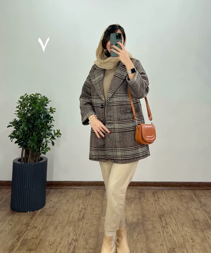 پالتو پشمی آستردار نگار با قد بلندتر 1
