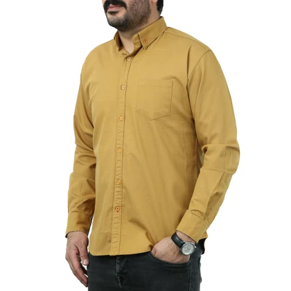 پیراهن کتان آستین بلند مردانه تن کوک مدل 110493