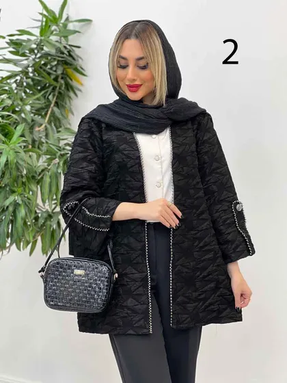مانتو فکورا مروارید دوزی