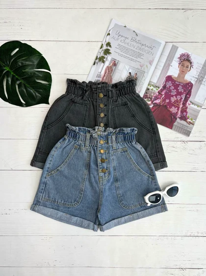 شلوارک جین برمودا کد 3266