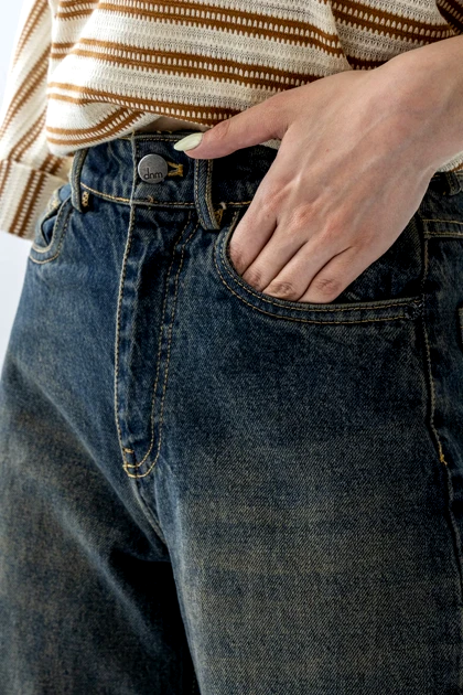 شلوار جین نیم بگ زنانه