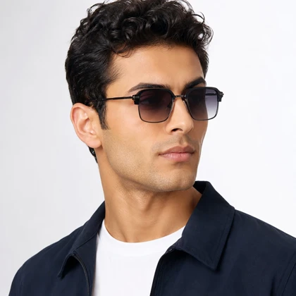 عینک آفتابی سوپر استپ مدل ST0860 C01 گان متال مشکی