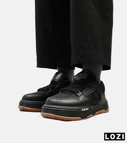 کفش کتانی مشکی قهوه ای AMIRI MA2 Leather