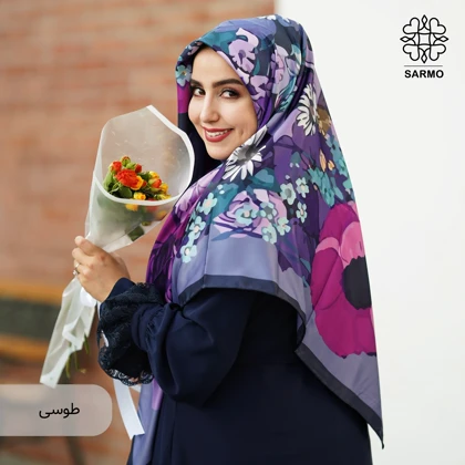 روسری ابریشم کجراه گلبهار