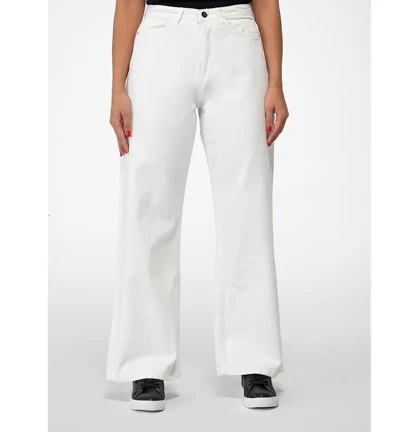 شلوار کتان بگ قد 110 زنانه مدل CL3210