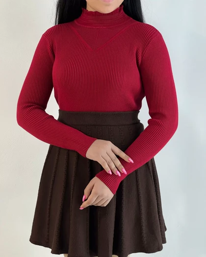 پلیور بافت یقه ایستاده هفت رنگ کد 5497