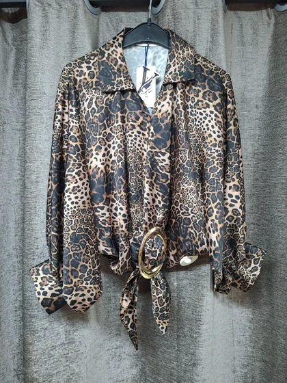 شومیز ساتن حلقه دار