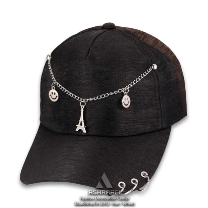 کلاه کپ پیرسینگ دار مدل ایفل Baseball Cap HA73