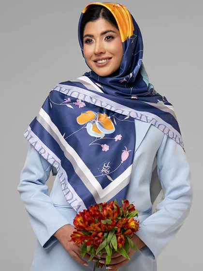 روسری نخ بنفشه ایرانی