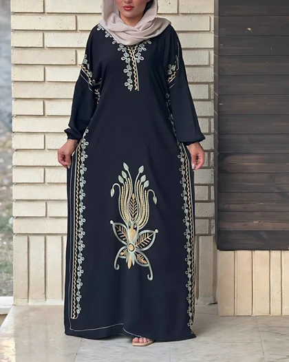 ماکسی ساحلی خارجی خامه دوزی 7014