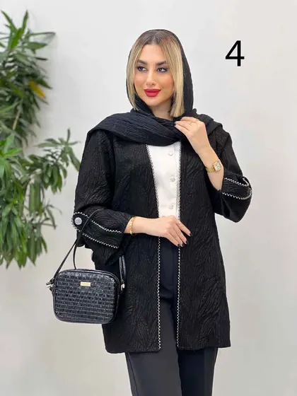 مانتو فکورا مروارید دوزی