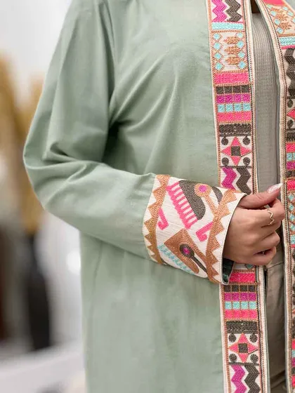 مانتو جلو باز خرجه کار هندی