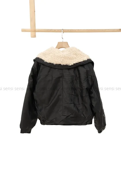 کاپشن چرم وارداتی یقه تدی کد1004847