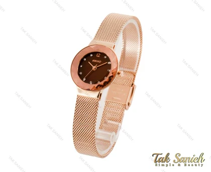 ساعت زنانه ظریف سیکو رزگلد Seiko-3594-L