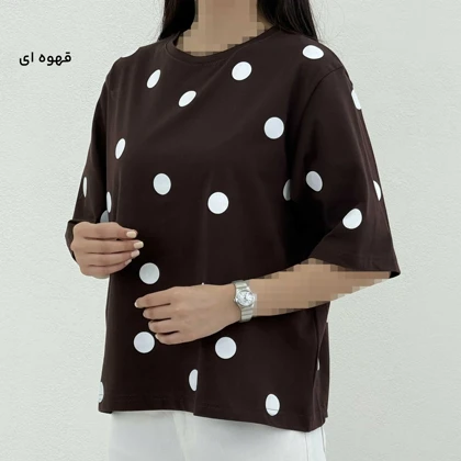 تیشرت زنانه یقه گرد توپکی | آی بولک