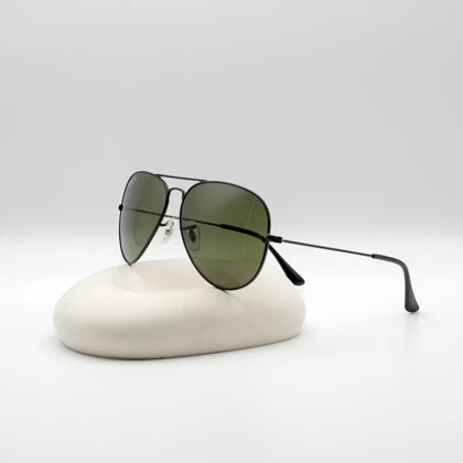عینک آفتابی ری بن RayBan مدل خلبانی RB3025 مشکی- سبز