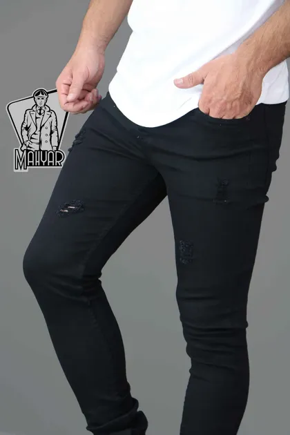 شلوار جین مشکی زاپ‌دار ZARA