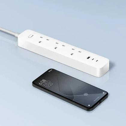 چند راهی برق شیائومی XIAOMI مدل XMCXB01GB با 3 سوکت و 3 پورت