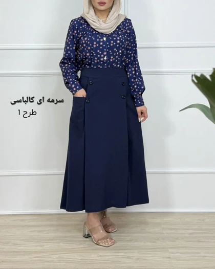 ست بهاره گلی ┃ست شومیز و دامن زنانه