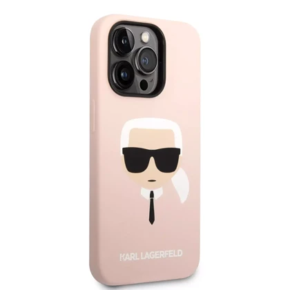قاب گوشی Iphone 14 اورجینال صورتی مدل کارل لاگرفلد کد 1