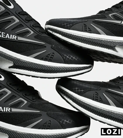 کفش کتانی مردانه مشکی طوسی NIKE zoom X