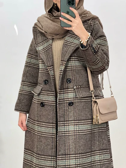 پالتو پشمی آستردار نورا 11(ایراد دار)