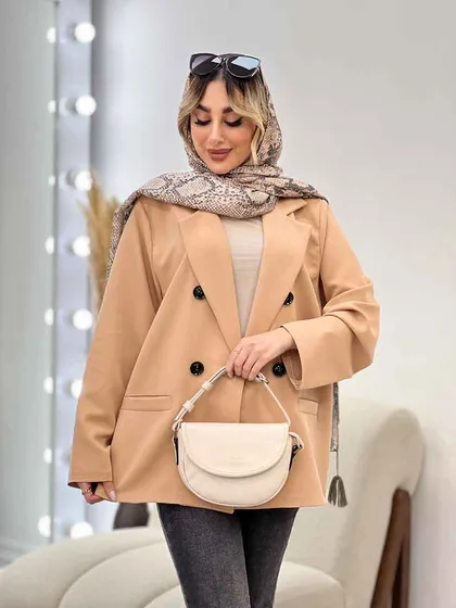 مانتو مازراتی شش دکمه جیب نما