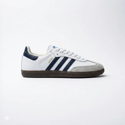 کفش کتانی آدیداس سامبا سفید سورمه ای کد 294981