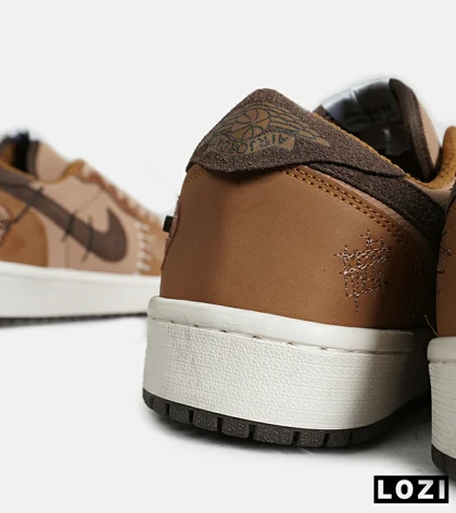 کفش کتانی مردانه و زنانه قهوه ای NIKE jordan Vodoo مدل 7018