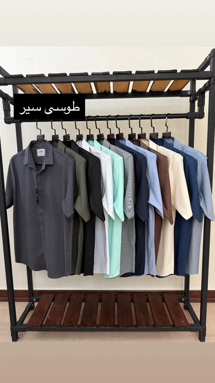 پیراهن آستین کوتاه ساده قابپک مخفی 2655