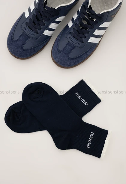 جوراب miu-mui نیم ساق پنبه کد1004990