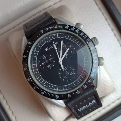 ساعت مچی اسپرت والار طرح امگا سواچ بند چسبی طرح ماموریت در ماه