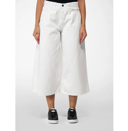 شلوار کتان زنانه کراپ فول بگ قد 90 زنانه CL3202